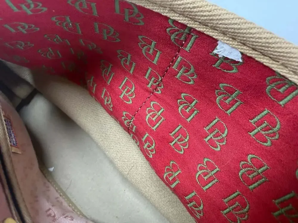 Dooney & Bourke Signature DB Pink Canvas Satchel Handbag